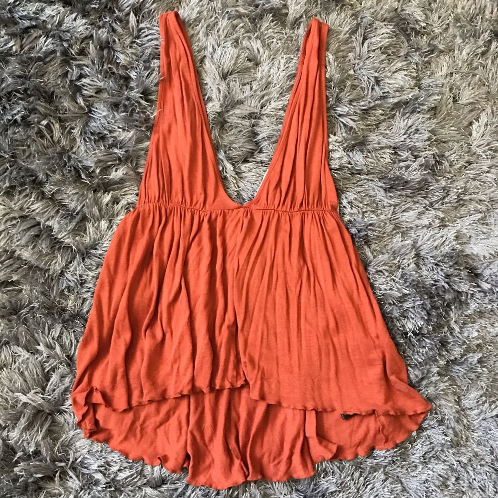 UO deep neckline top